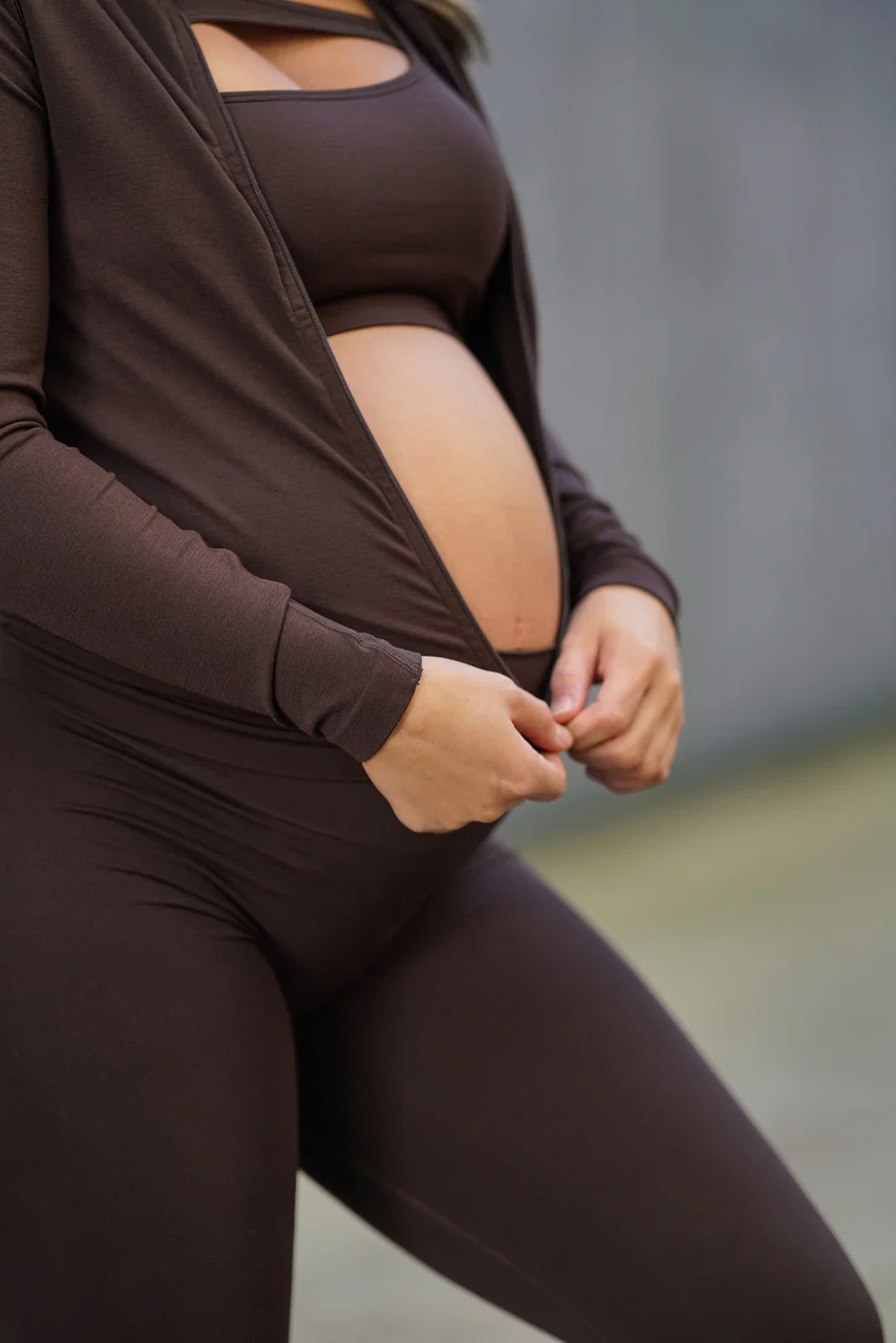BASE Maternity Tights 2.0 - Dark brown - Image 3