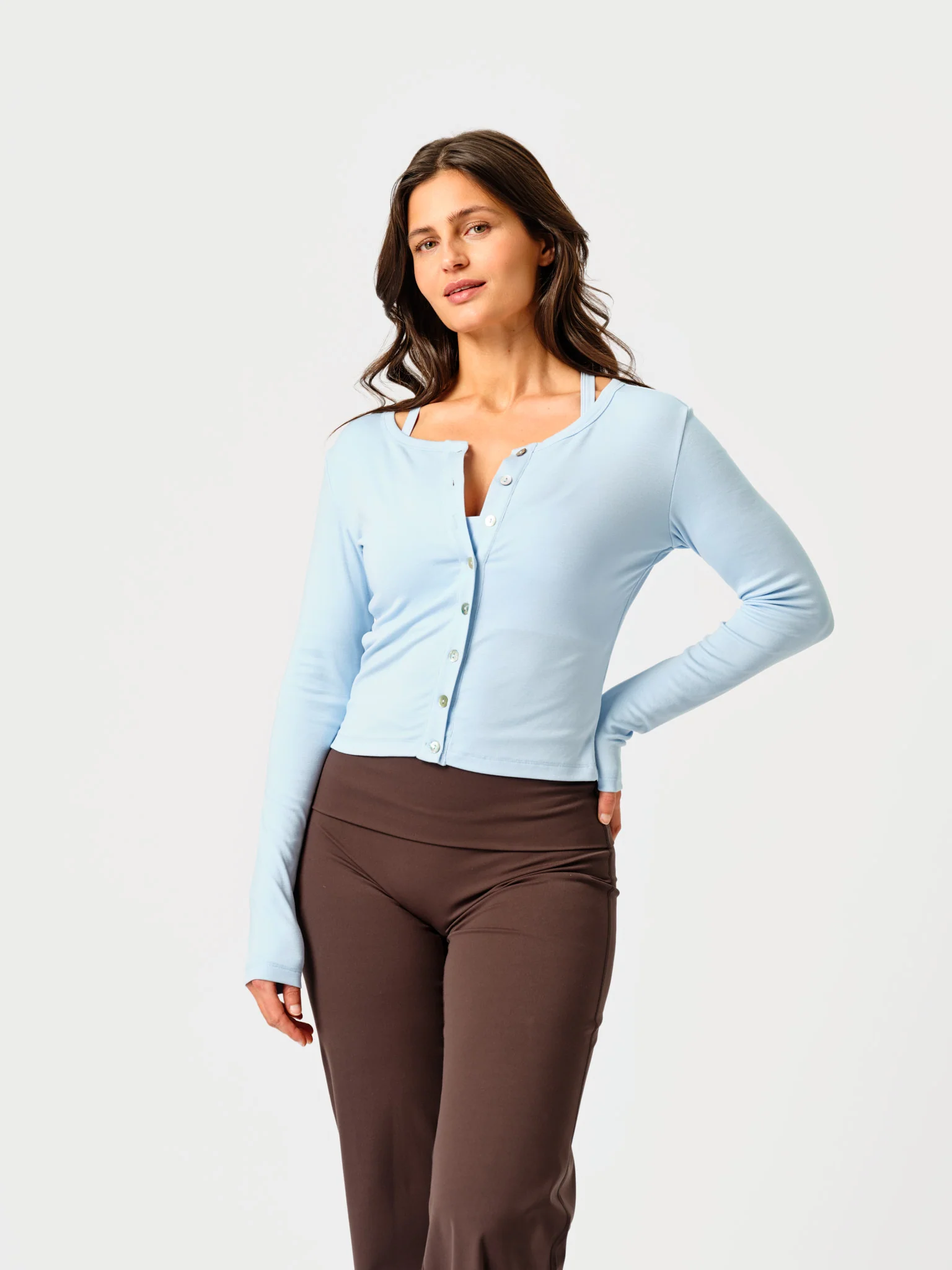 Cardigan button up Baby Blue - Image 2
