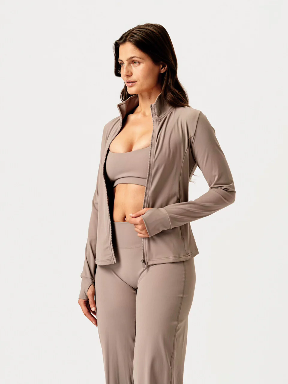 Core Zip Jacket Latte - Image 3