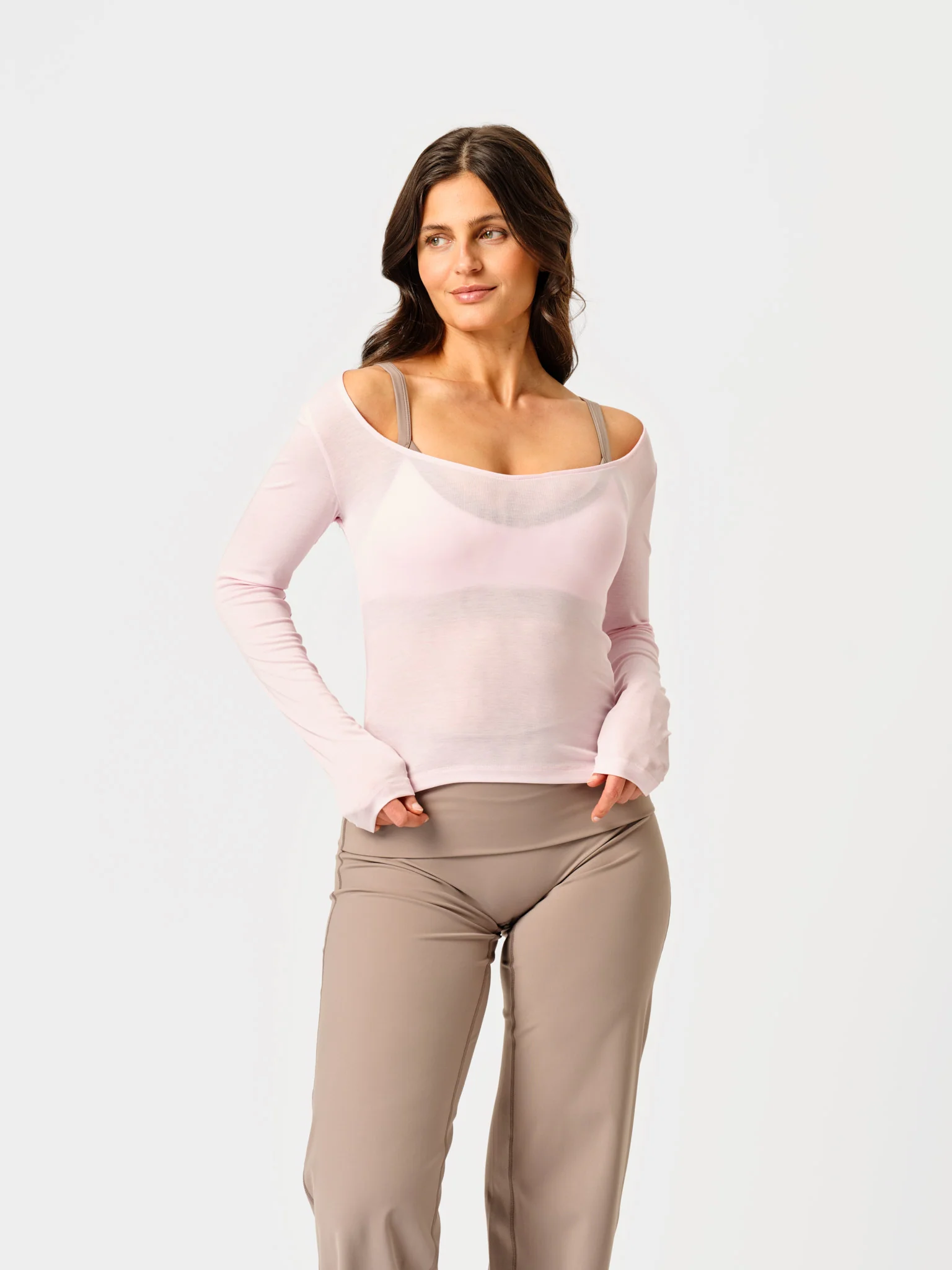 Elevate Contrast Bra Baby Pink - Image 4