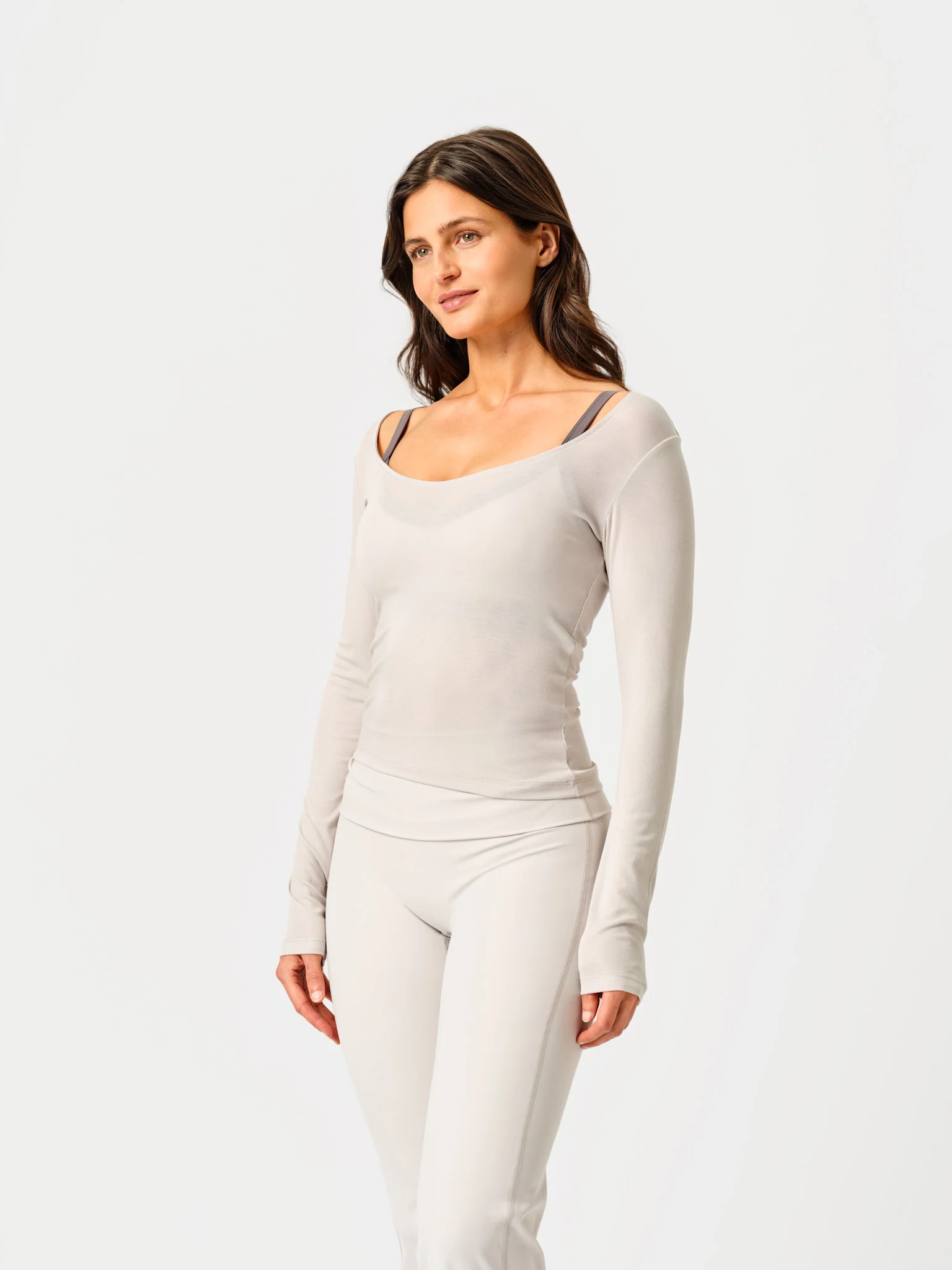 Elevate Contrast Bra Soft Grey - Image 5