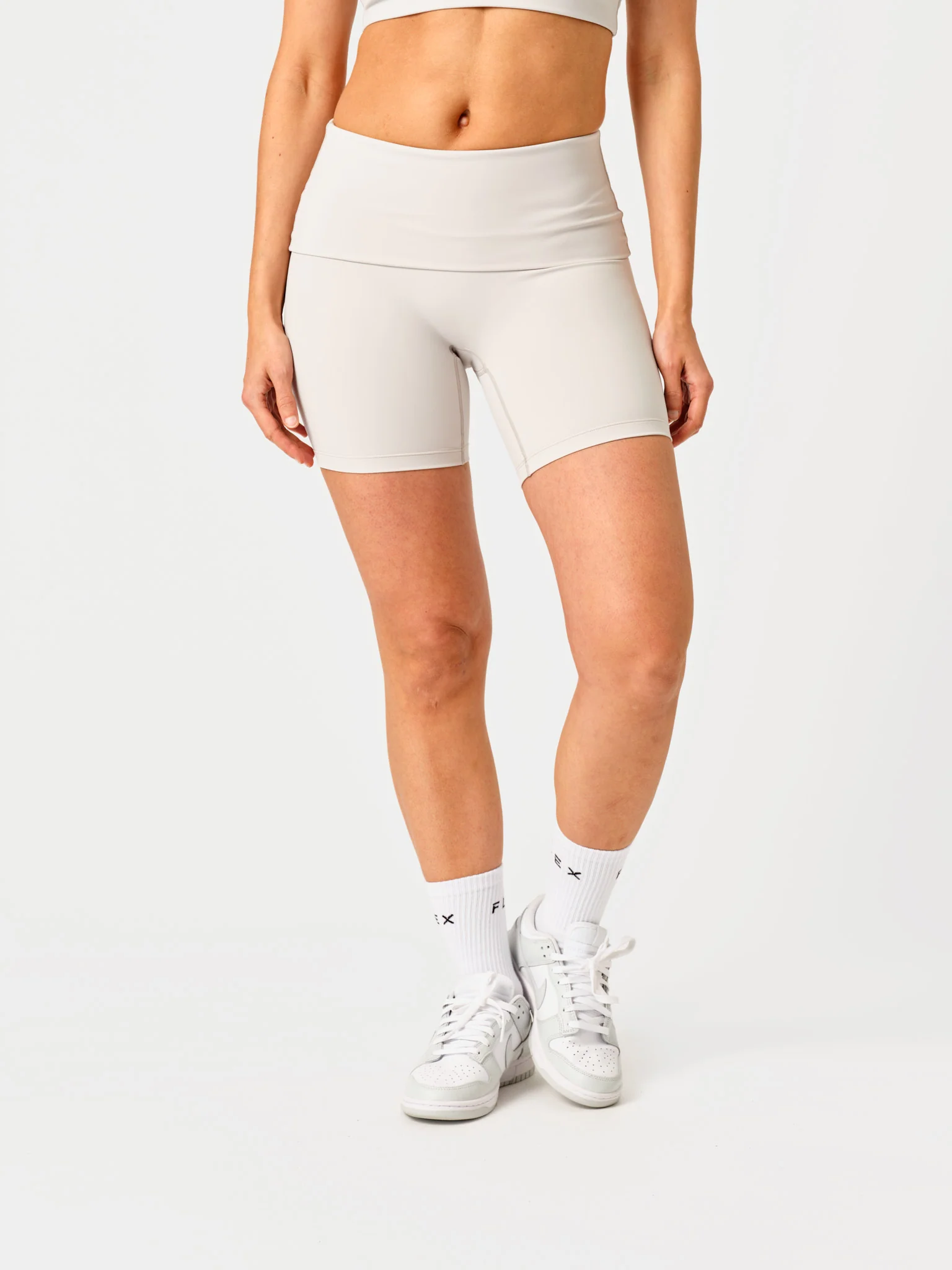 Foldover Shorts Soft Grey - Image 2