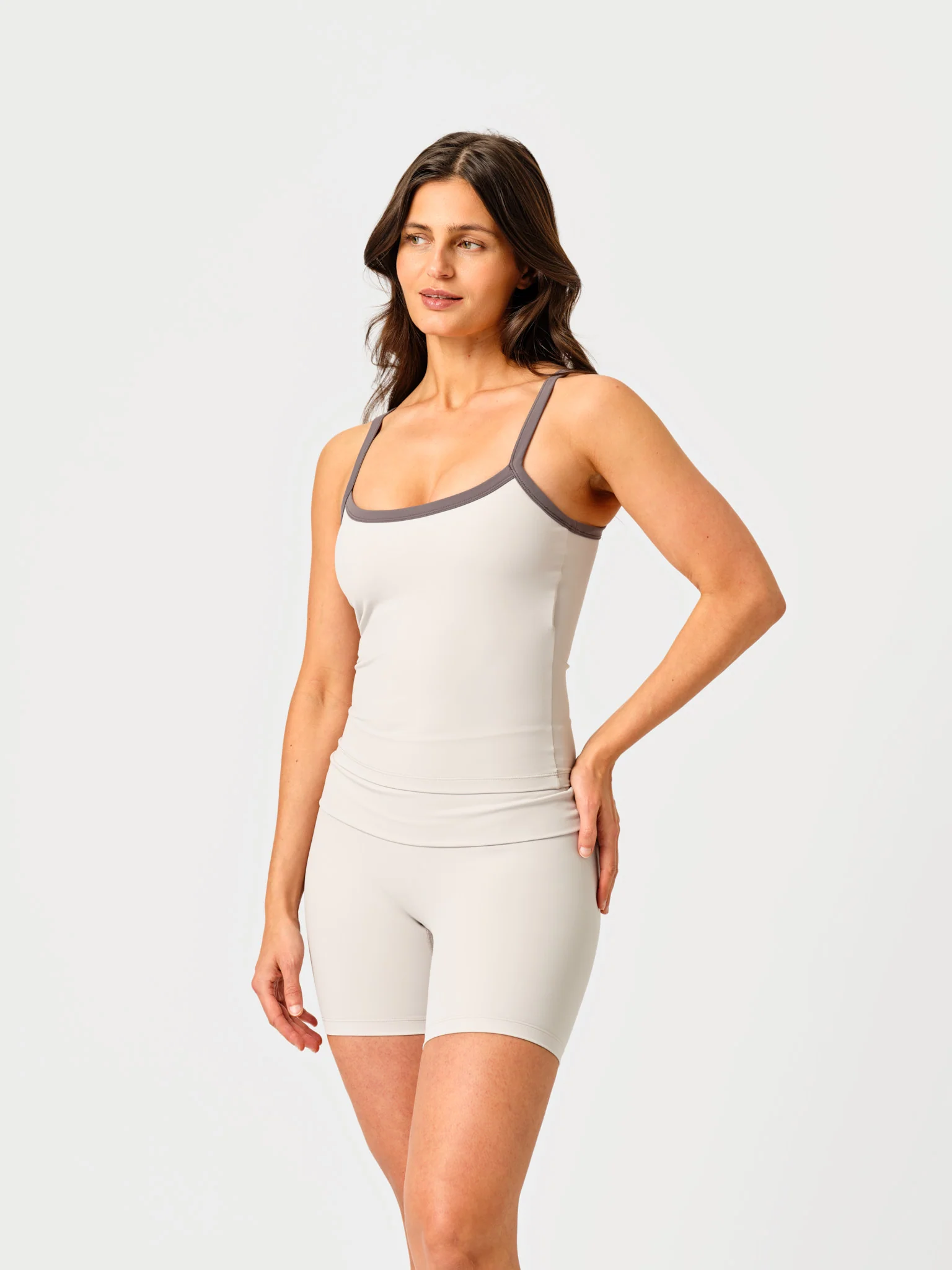 Foldover Shorts Soft Grey - Image 3