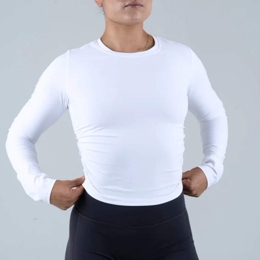 Opule Scrunch Longsleeve - White - Image 2