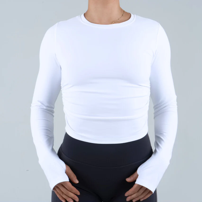 Opule Scrunch Longsleeve - White - Image 3