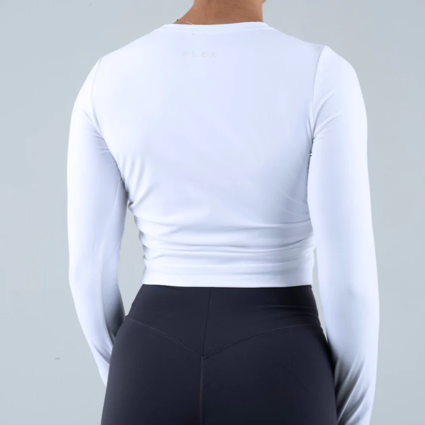 Opule Scrunch Longsleeve - White - Image 6