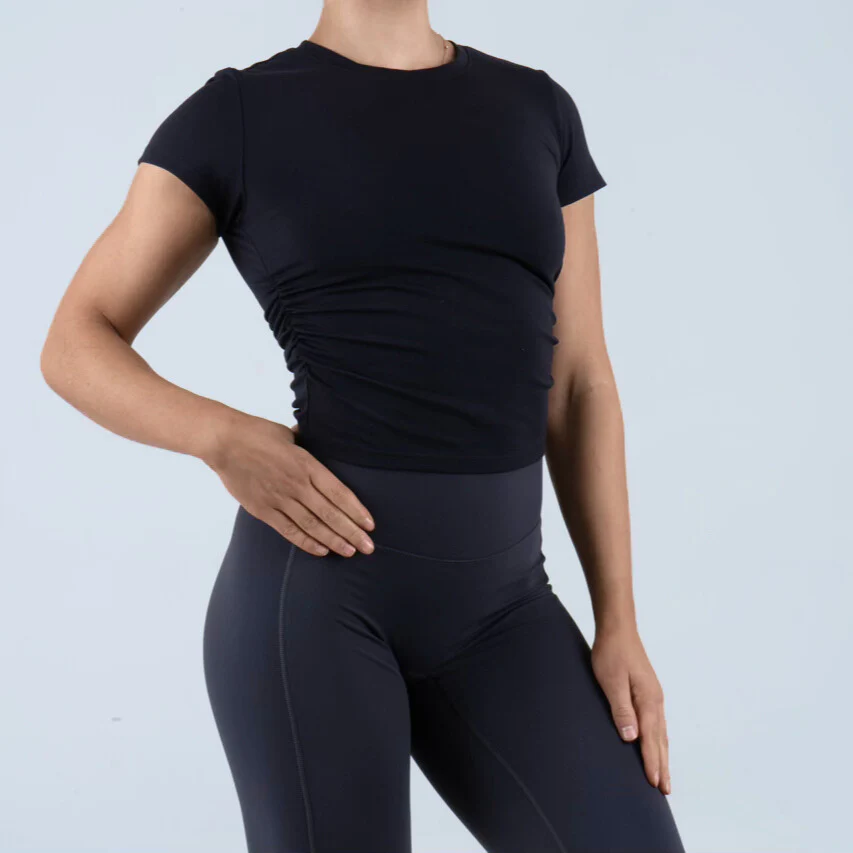 Opule Scrunch Tee - Black - Image 2