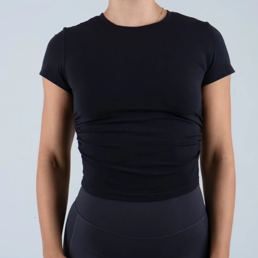 Opule Scrunch Tee - Black - Image 3