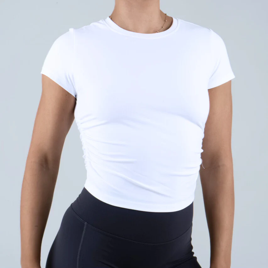 Opule Scrunch Tee - White - Image 2