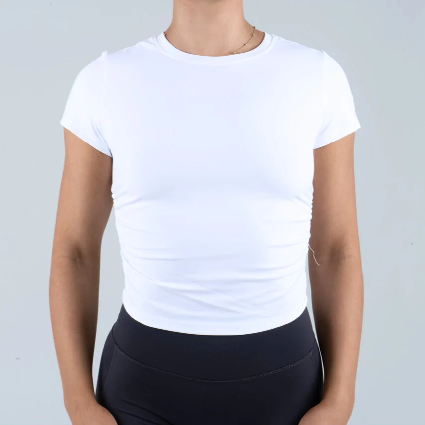 Opule Scrunch Tee - White - Image 3