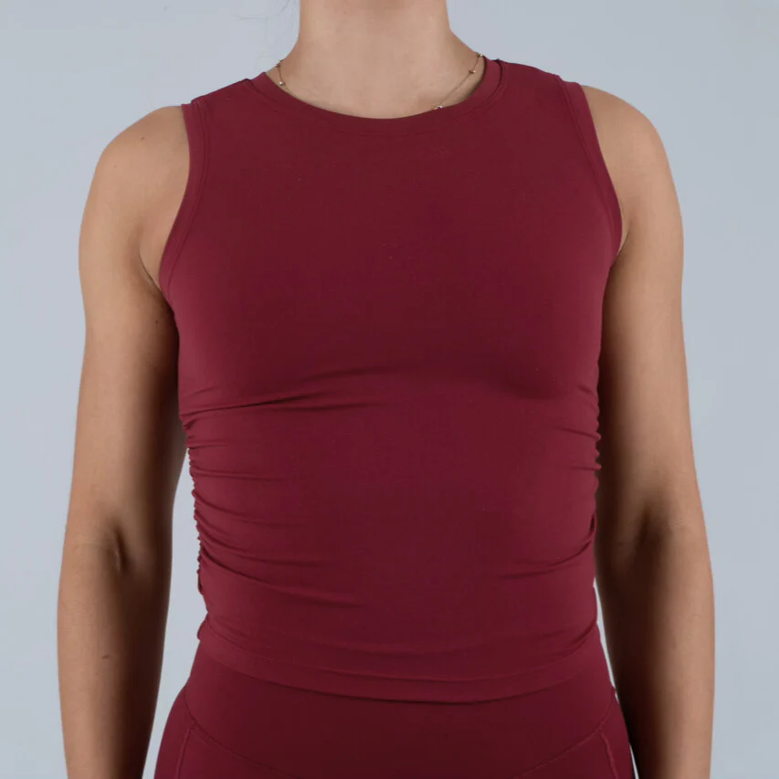 Opule Scrunch Top - Burgundy - Image 2