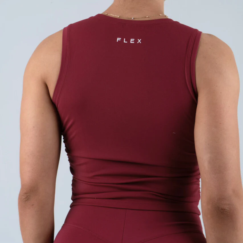 Opule Scrunch Top - Burgundy - Image 5