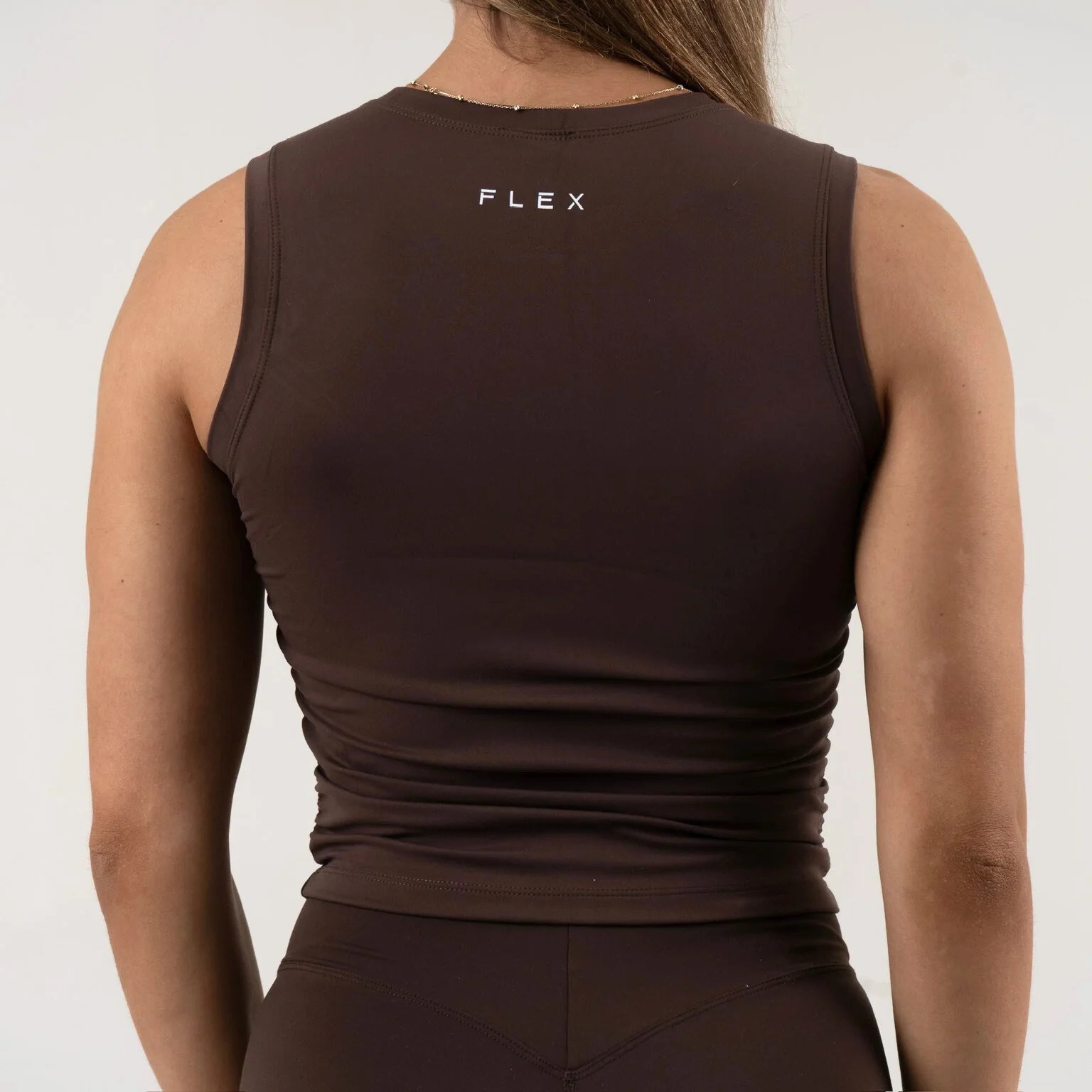 Opule Scrunch Top - Coffee - Image 5