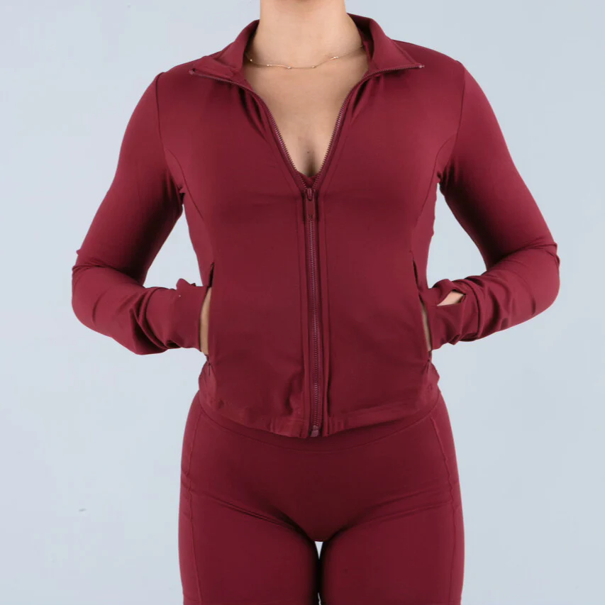 Opule Shape Jacket - Burgundy - Image 5