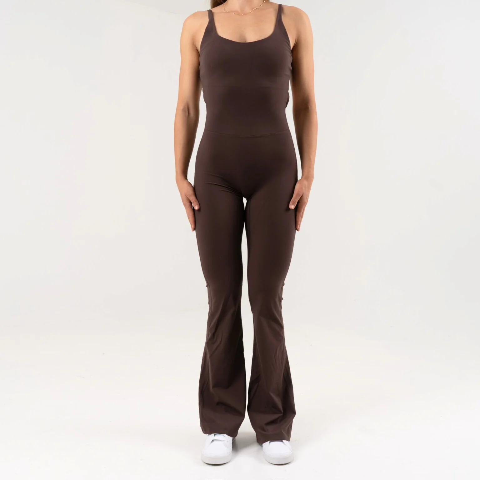 Opule Yoga Jumpsuit - Coffee - Image 8