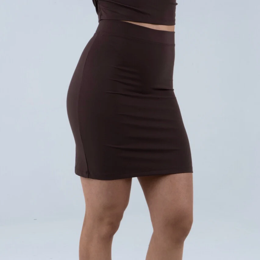Shape Crop Skirt Espresso - Image 3