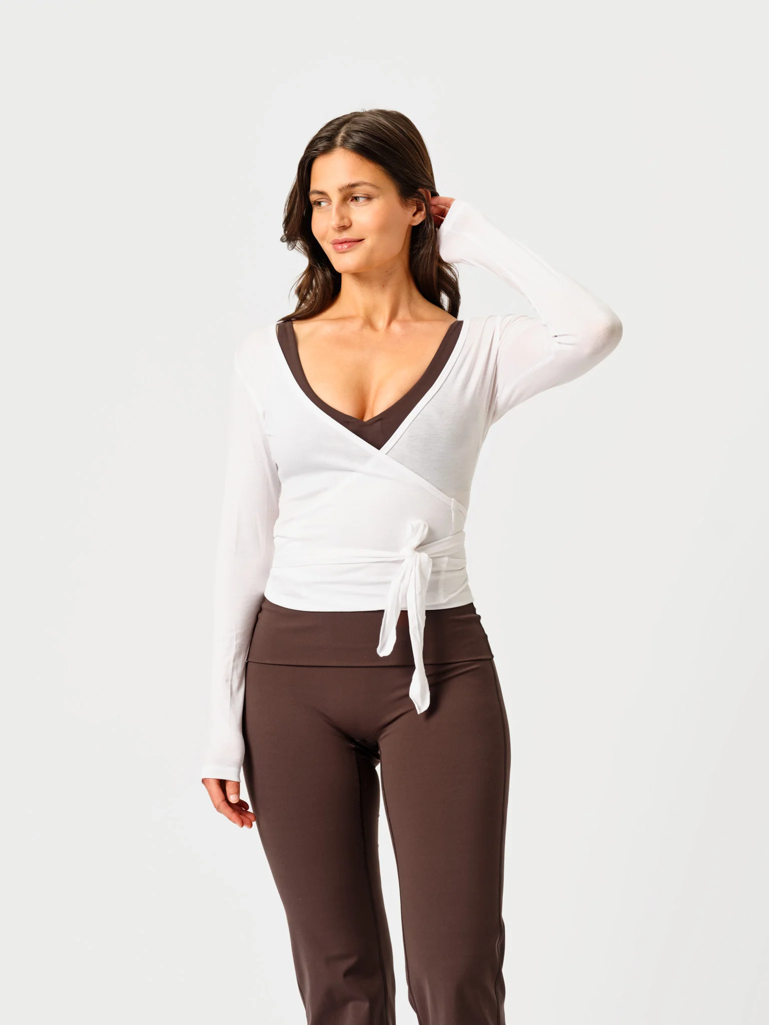 WrapTie Blouse White - Image 2